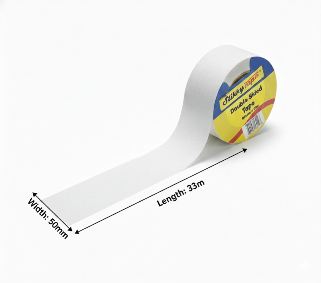 Extra Strong Double Sided Tape for Number Plates and License Plate, Waterproof Strong Dual Sided Tape for Cars, 50mm x 33m Ultra Strong Double Sided Adhesive Foam Tape, Original Stikky Tape, 1 Roll, Strong Grip and Up to 60°c Resistance, Best for UK Weather. - Image 3